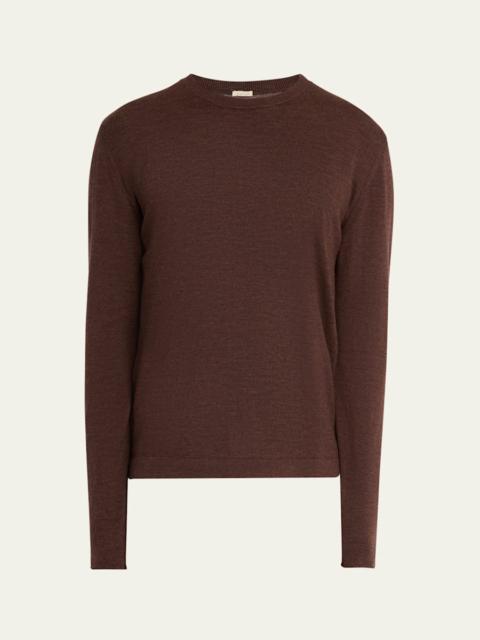 massimo alba Men's Mouline Wool Crewneck Sweater