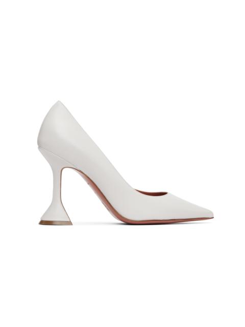 Amina Muaddi White Ami 95 Heels
