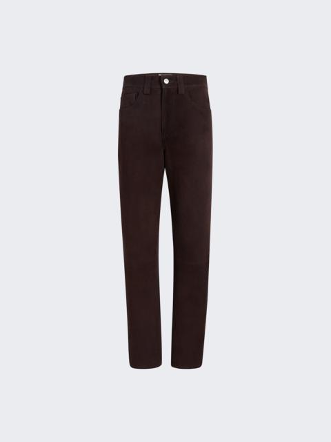 KHAITE Callum Pant Dark Brown
