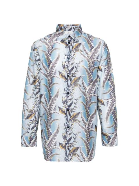 Etro botanical-print cotton shirt