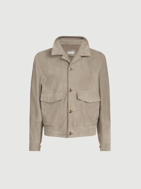 Brunello Cucinelli Suede unlined outerwear jacket