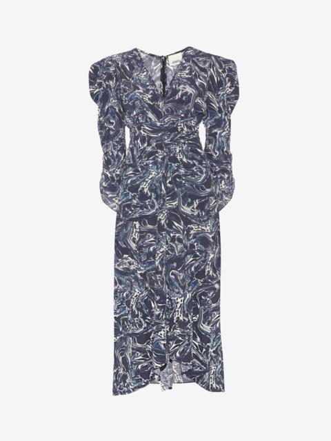 Isabel Marant ALBINI PRINTED SILK MIDI DRESS