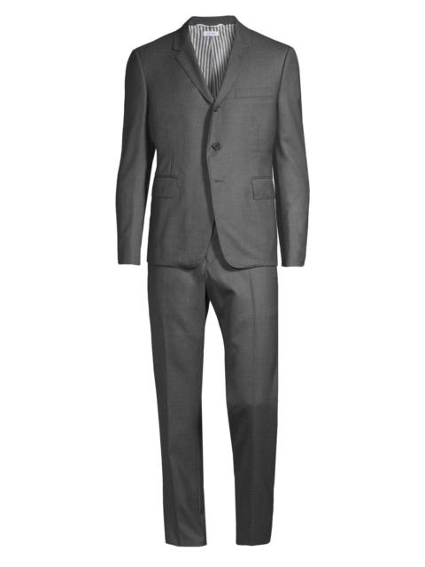 Thom Browne Men's Fit 3 Skinny Super Twill Notch Lapel Suit - Dark Grey