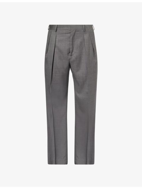Paul Smith Pleated Straight-Leg Wool Trousers