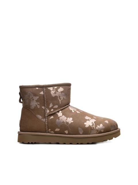 UGG Classic Mini floral-pattern ankle boots
