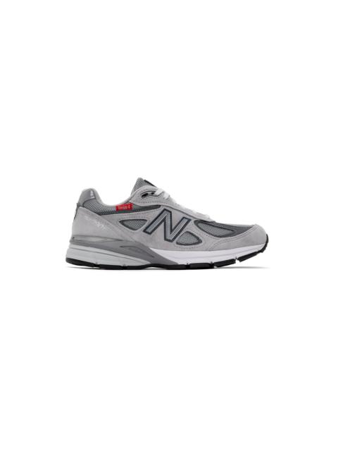 New Balance Grey Made In USA 990v4 Low Sneakers