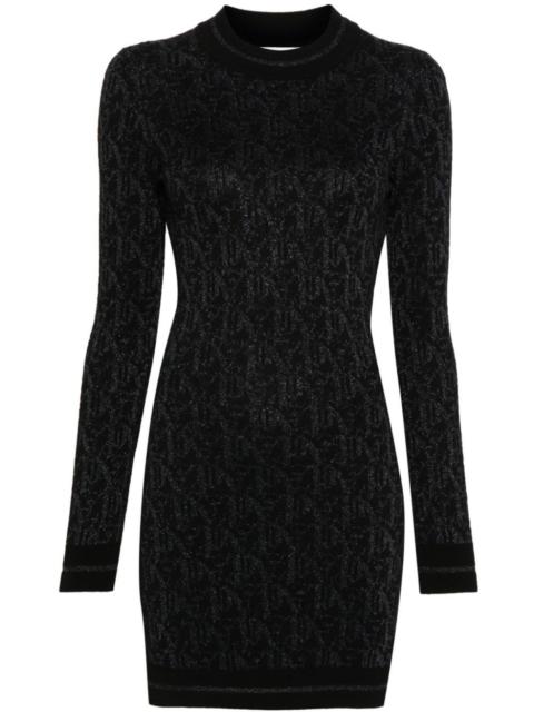 Palm Angels monogram-jacquard mini dress