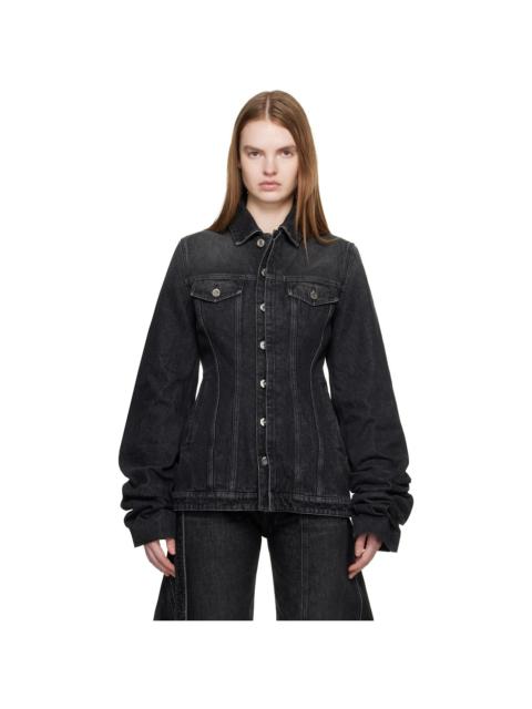 Jean Paul Gaultier Black Oversized Sleeves Denim Jacket
