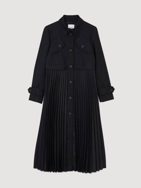 Sandro PLEATED TRENCH COAT