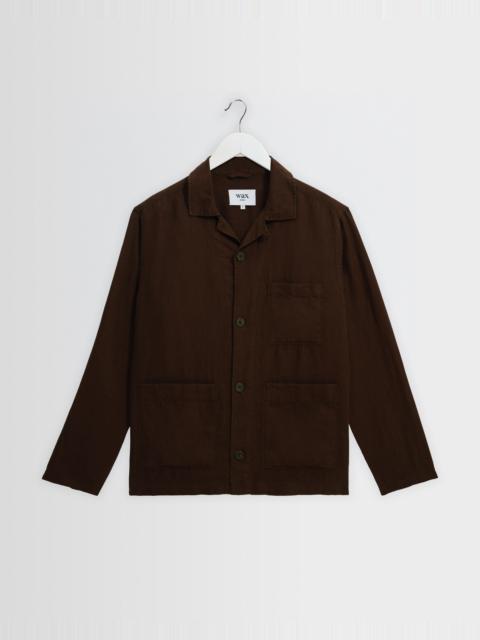 Wax London Kimpton - Brown Washed Linen Jacket