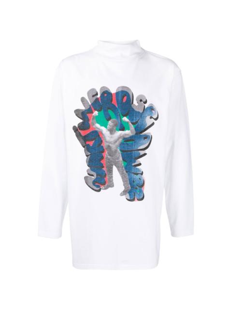 long-sleeve graphic T-shirt
