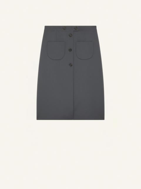 courrèges DOUBLE POCKETS TWILL SKIRT
