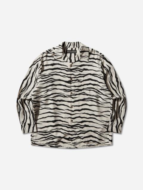 WACKO MARIA Men's Hawaiian Longsleeve Shirt (Type-2) Ivory