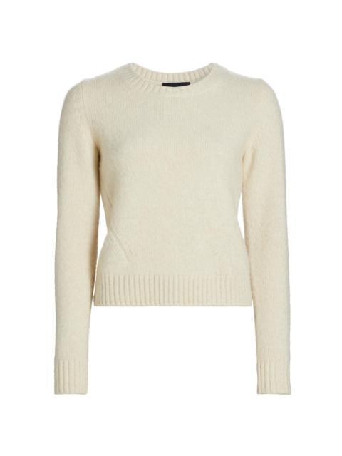 NILI LOTAN Women's Gwendolyn Merino Wool Crewneck Sweater - Light Oat Melange