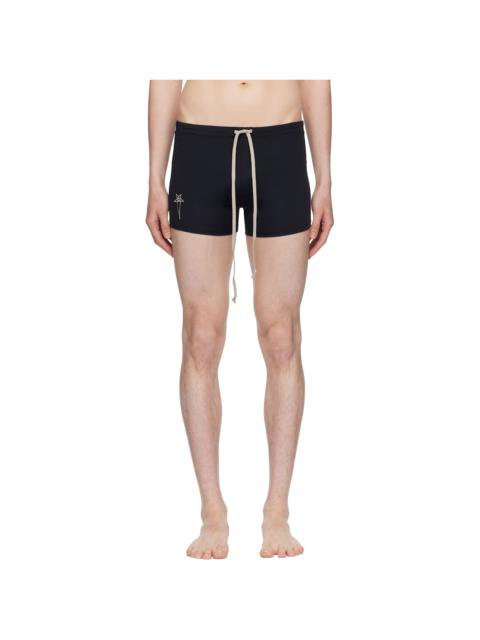 Rick Owens Black Champion Edition Jersey Swim Shorts