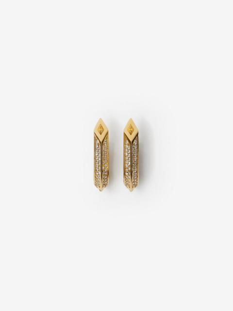 Hollow Spike Pavé Earrings