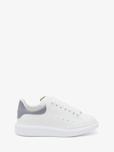 Alexander McQueen Men's Oversized Sneaker in White/grey