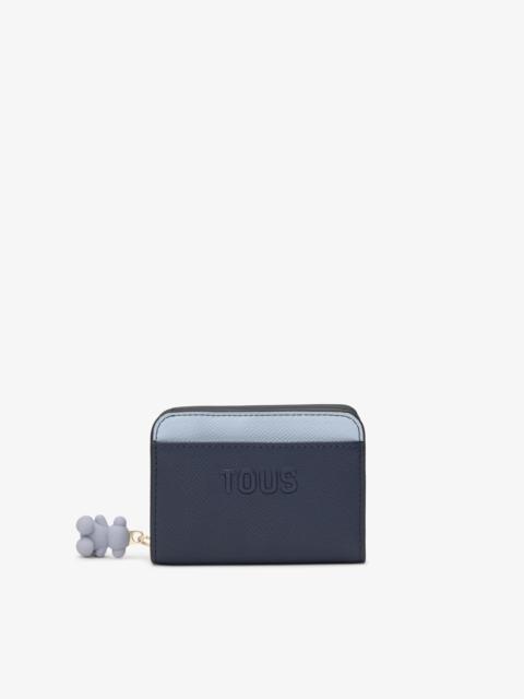 TOUS Medium navy blue Card wallet TOUS Doble Audree Saffiano
