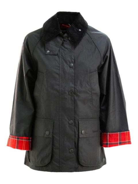 Barbour corduroy-collar tartan-cuff jacket