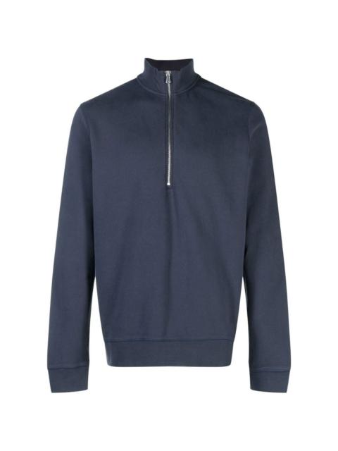 half-zip front sweatshirt