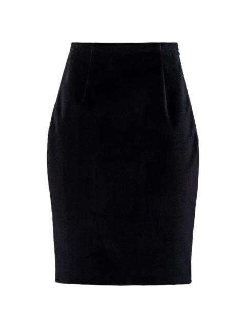 enamel triangle-logo cotton skirt