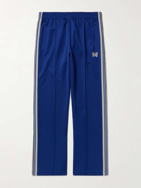 NEEDLES Bootcut Webbing-Trimmed Logo-Embroidered Tech-Jersey Track Pants