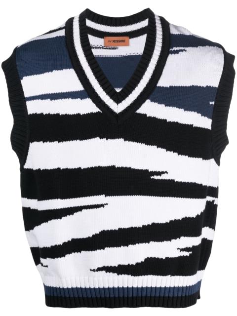 Missoni V-neck knitted vest top