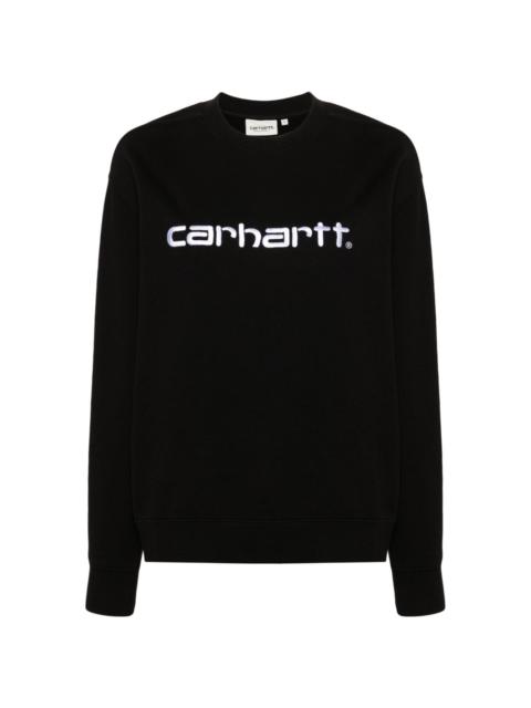 logo-embroidered cotton sweatshirt