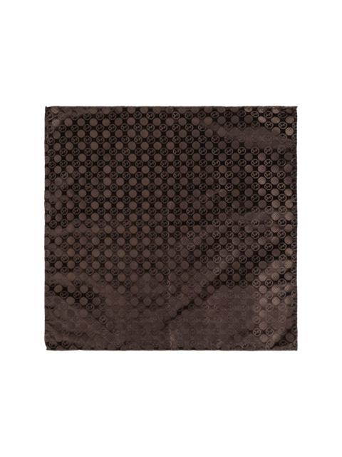 logo-jacquard pocket square