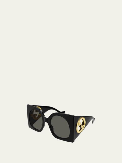 Cut-Out GG Acetate Butterfly Sunglasses