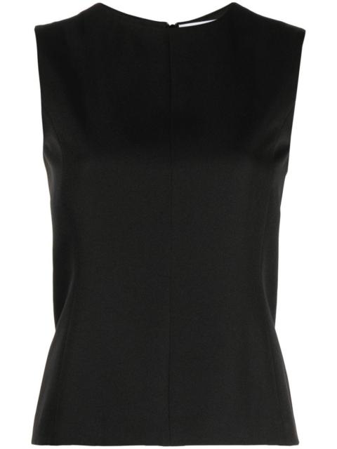 reverse detail sleeveless top