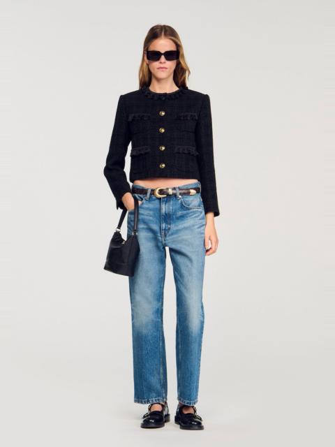 Sandro RUFFLED TWEED JACKET