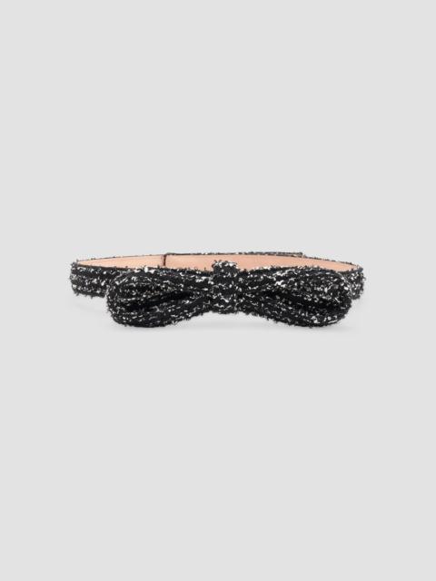 CAROLINA HERRERA Women's Bow Tweed Belt - Black