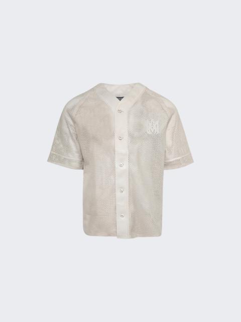 AMIRI Ma Perforated Baseball Shirt Birch