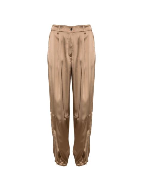 Herno satin tapered trousers