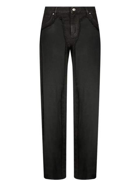 Blumarine frayed-detailing jeans