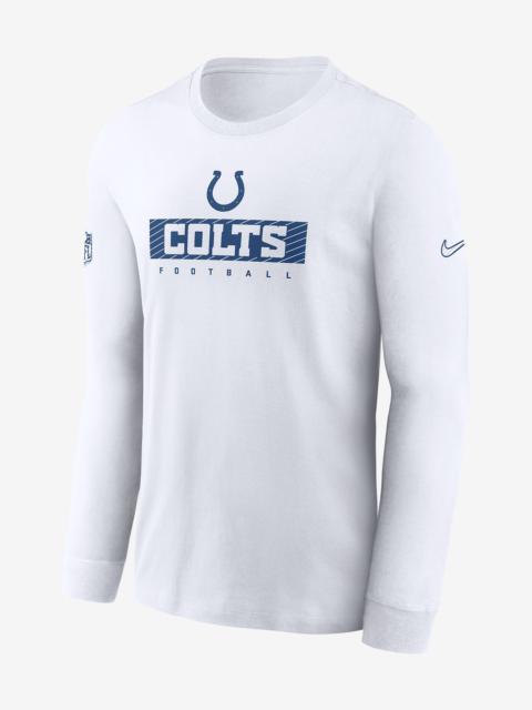 Indianapolis Colts Sideline Team Issue Nike Men's Dri-FIT NFL Long-Sleeve T-Shirt