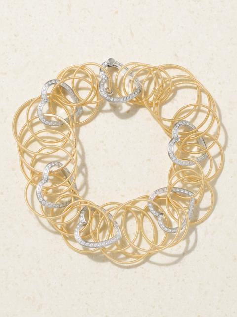 Buccellati Hawaii 18-karat Yellow And White Gold Diamond Bracelet