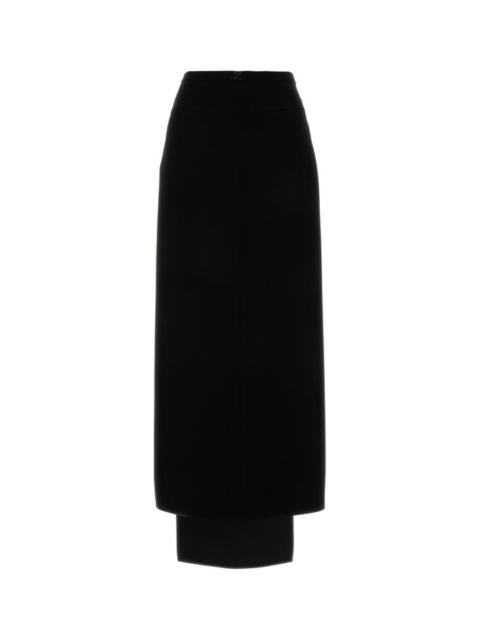 Black crepe Heritage Tech skirt