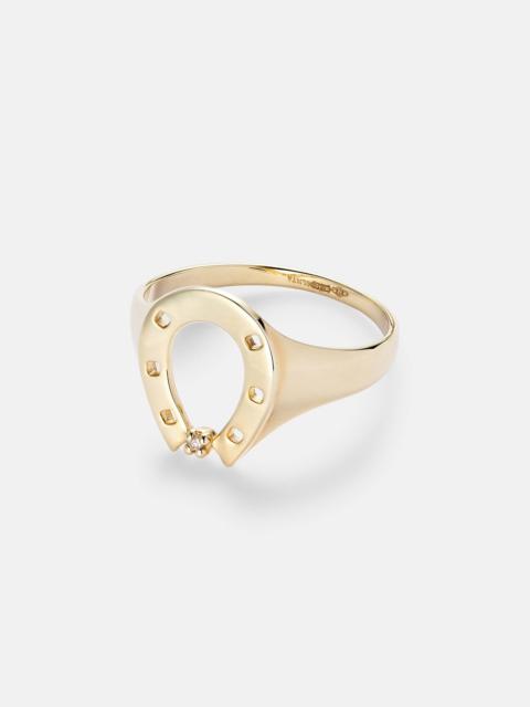 ALIITA Horseshoe 9kt ring with diamond