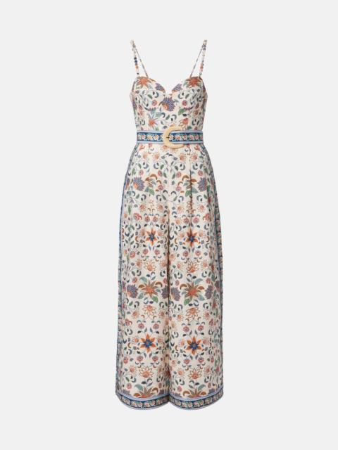 FARM RIO Delhi floral linen jumpsuit