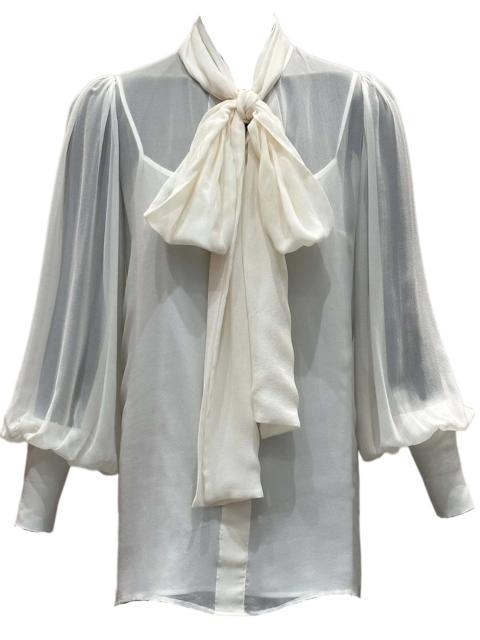 COSTARELLOS SLOANE SILK-CHIFFON BLOUSE
