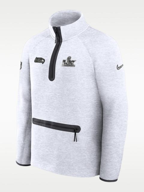 Seattle Seahawks Super Bowl LX Opening Night Tech Fleece Men's Nike NFL 1/2-Zip Top