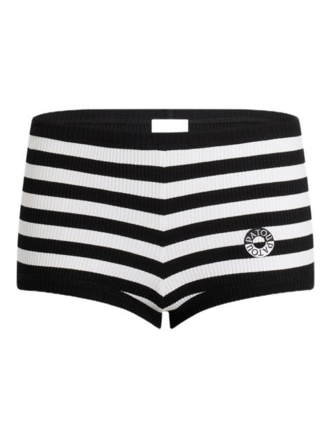 PATOU striped-pattern shorts