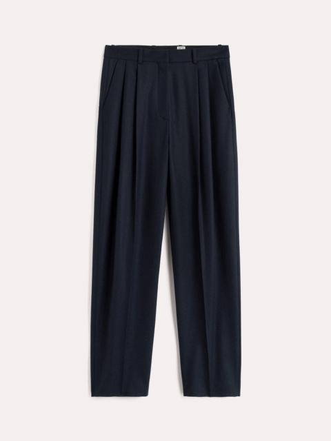 Totême Double-pleated tailored trousers navy