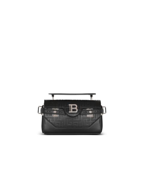Balmain B-Buzz 19 monogrammed canvas and leather bag