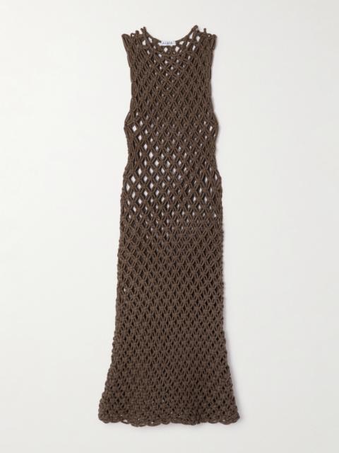Alaïa Macramé Cotton-blend Midi Dress