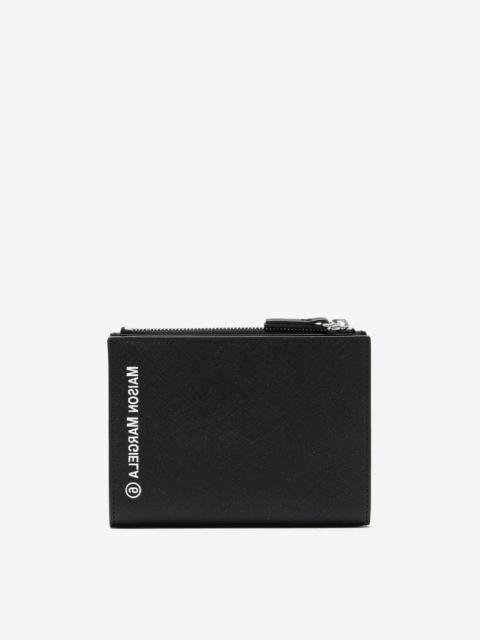 MM6 Maison Margiela Metallic logo medium zip wallet