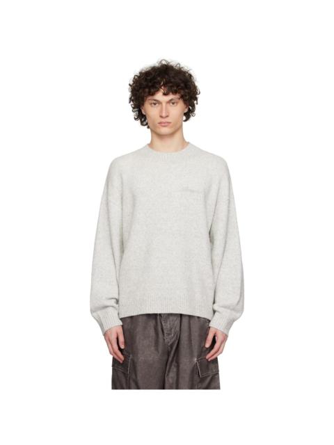 REPRESENT Gray Marled Knit Sweater