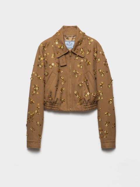Prada Embroidered chevron blouson jacket